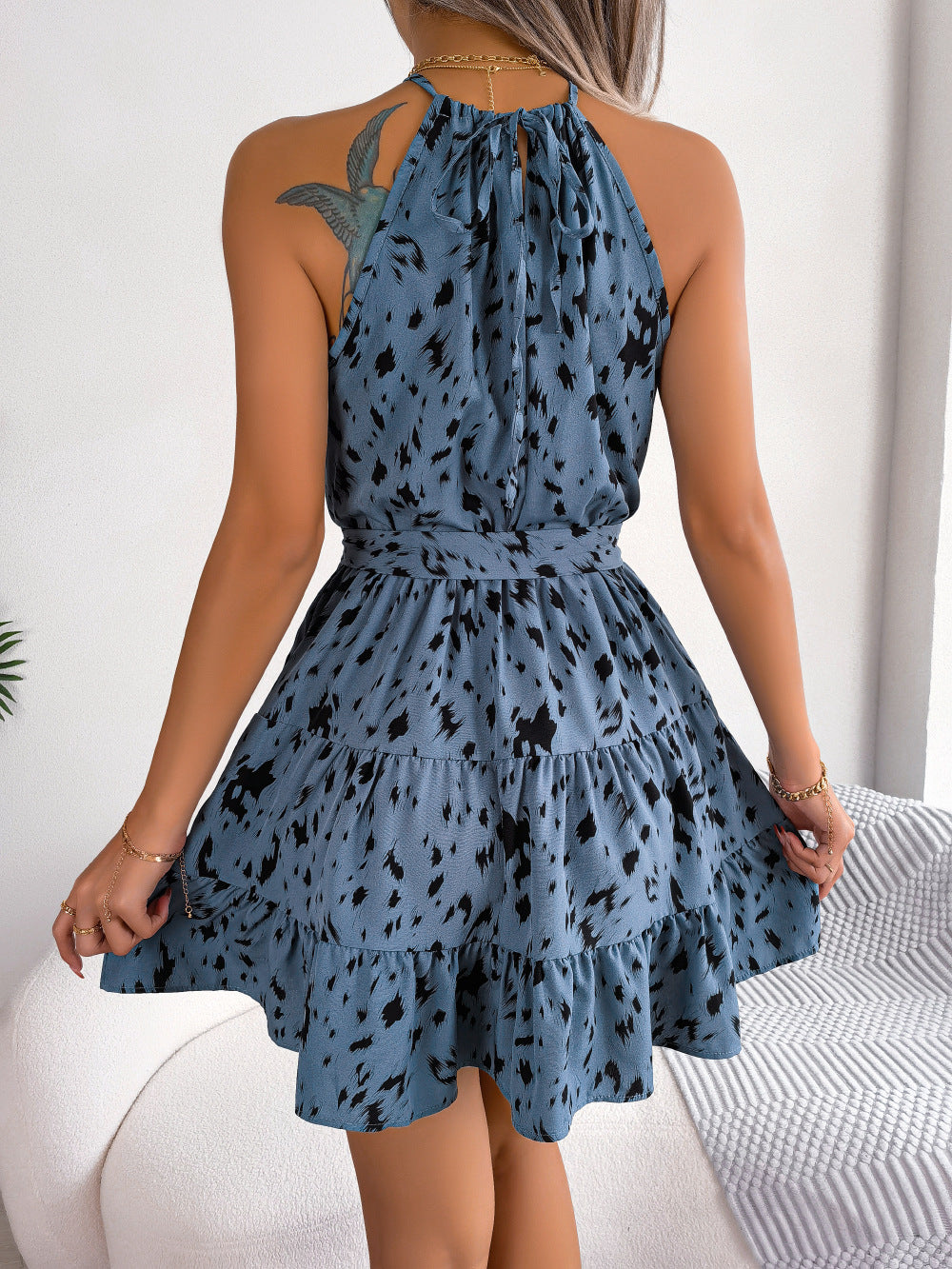 Leopard Print Ruffled Swing Dress - Summer Fashion Must-Have