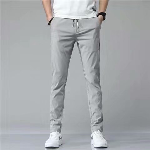 Korean Drawstring Thin Casual Pants Men's Clothing