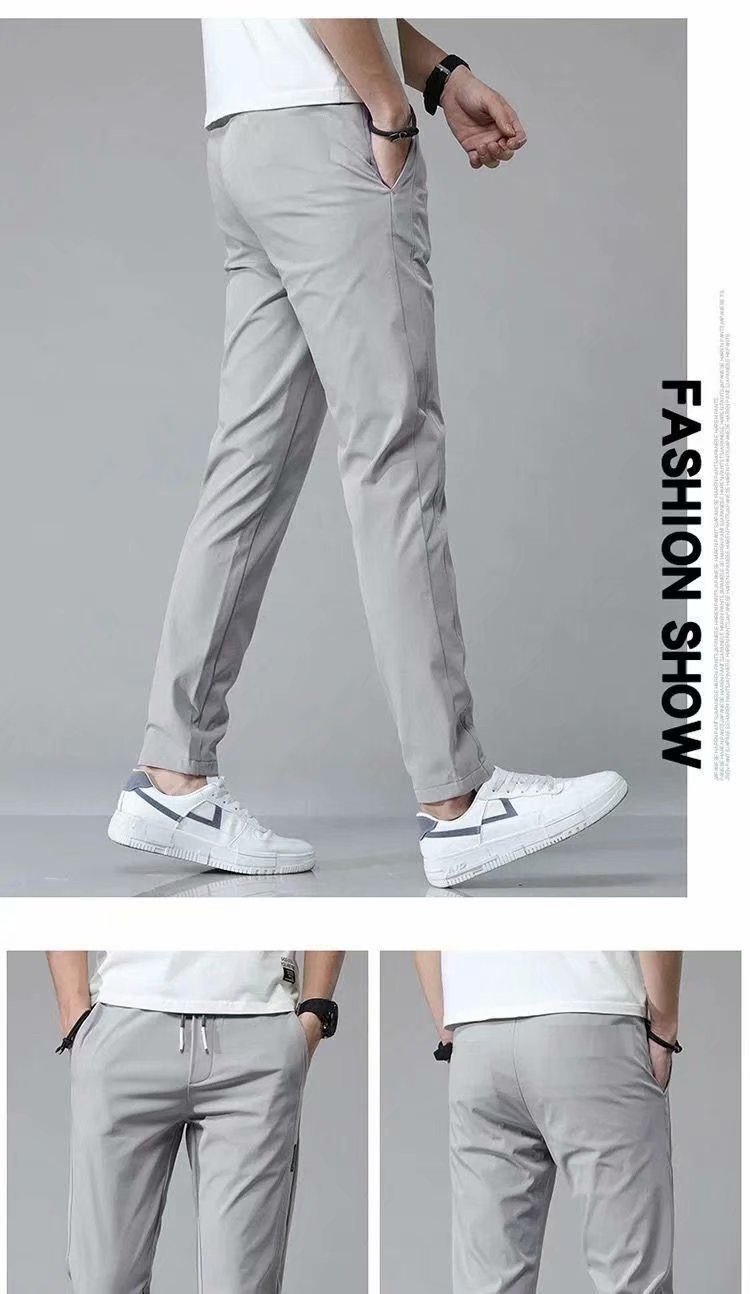 Korean Drawstring Thin Casual Pants Men's Clothing