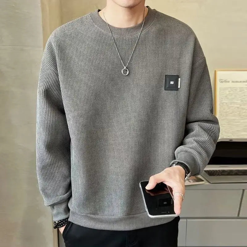 Stylish Men's Solid Color Sweatshirts - Korean Design