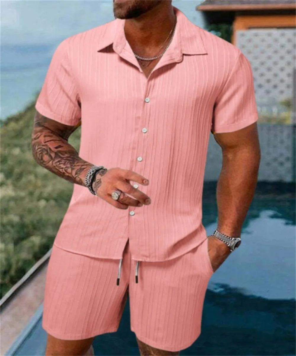 Men's Fashion Beach Two-Piece Set