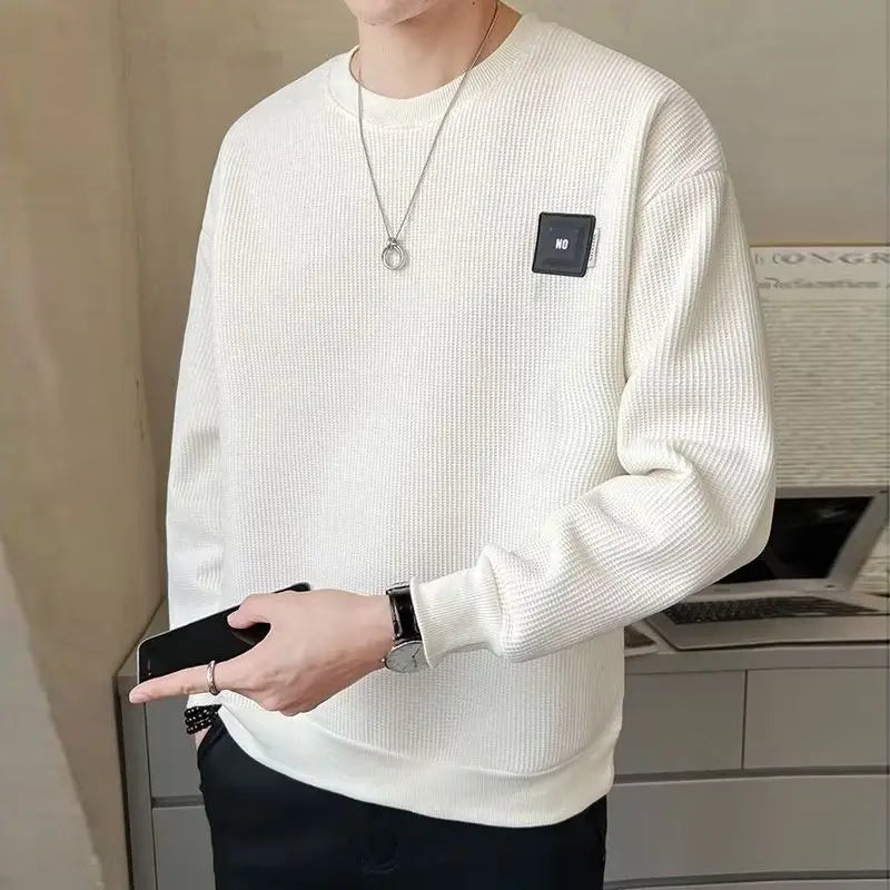 Stylish Men's Solid Color Sweatshirts - Korean Design