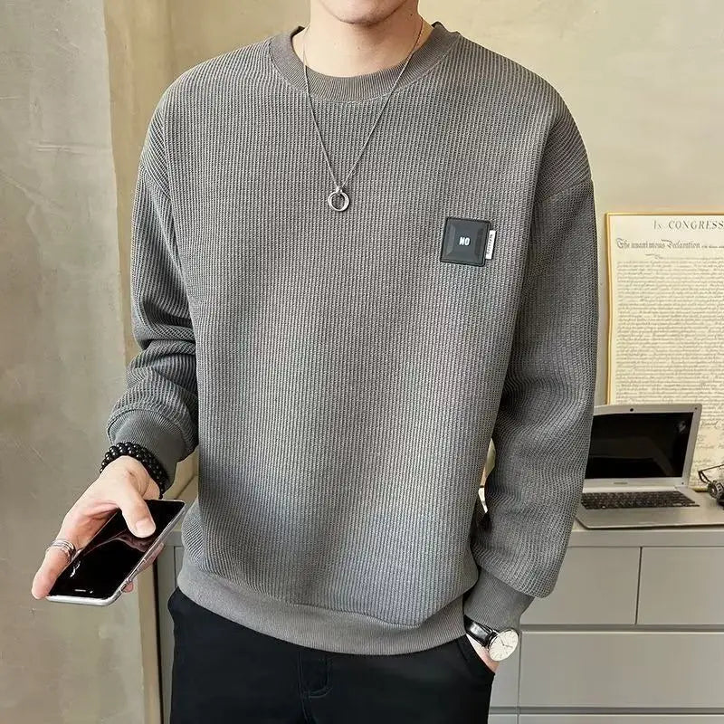 Stylish Men's Solid Color Sweatshirts - Korean Design